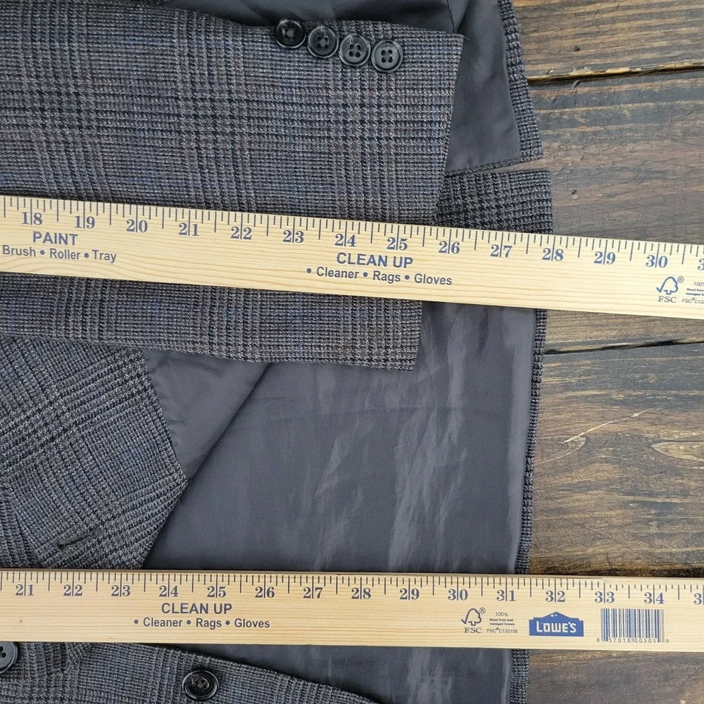 Lauren Ralph Lauren‎ Men's Sport Coat Blazer Two Button Flannel Plaid Wool 52R